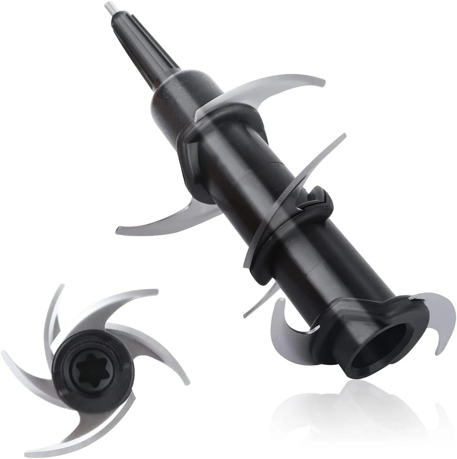 Stainless steel six-blade set for juicer with knife holder accessory