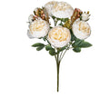 Silk artificial peony bouquet in champagne colour for wedding or home decoration.