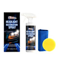 HOMONTH 120ml headlight restoration spray kit with PTFE formula, sponge and microfibre towel