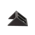 Black punk-style plastic pistol stand measuring 10.85 by 7.6 centimetres