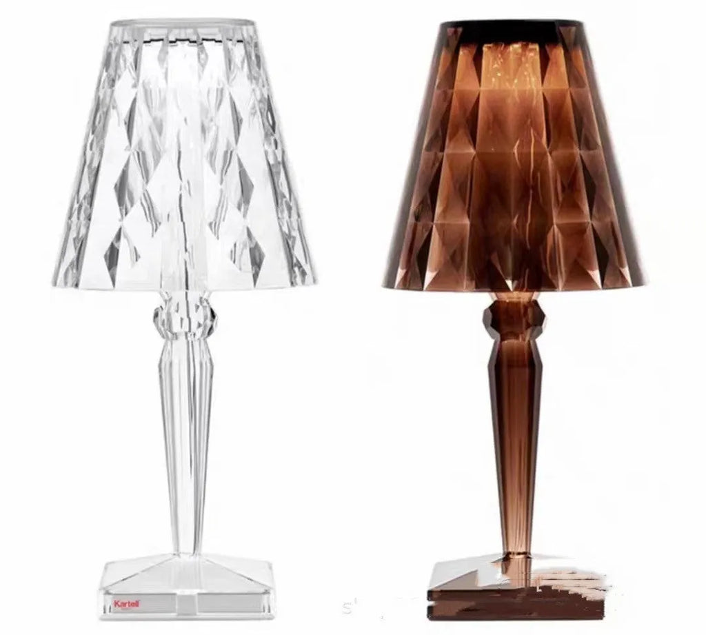 Rose gold portable touch control night light with rechargeable battery and three-colour dimming