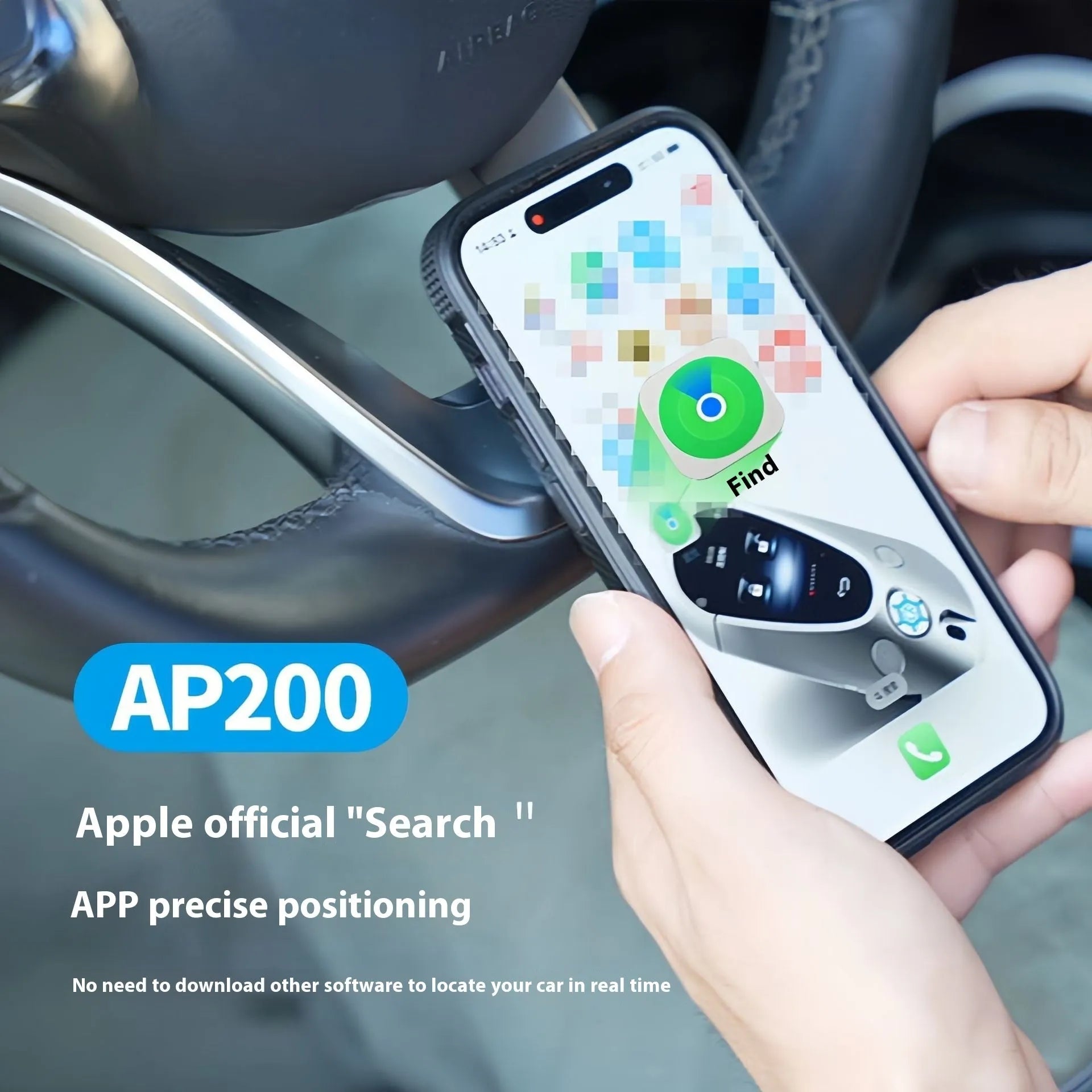 Black ABS plastic car charger GPS vehicle tracker device with power plug.