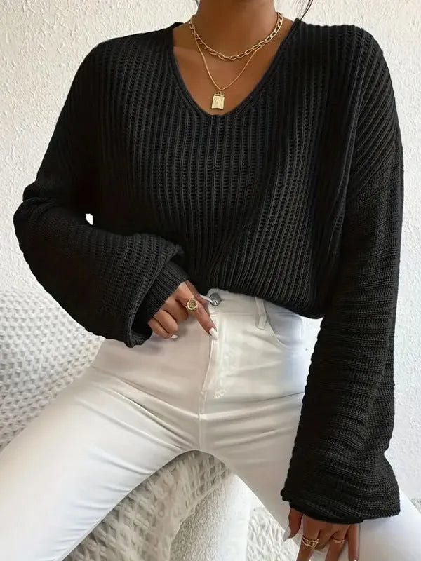 Solid colour long sleeve polyester pullover top available in five colour options