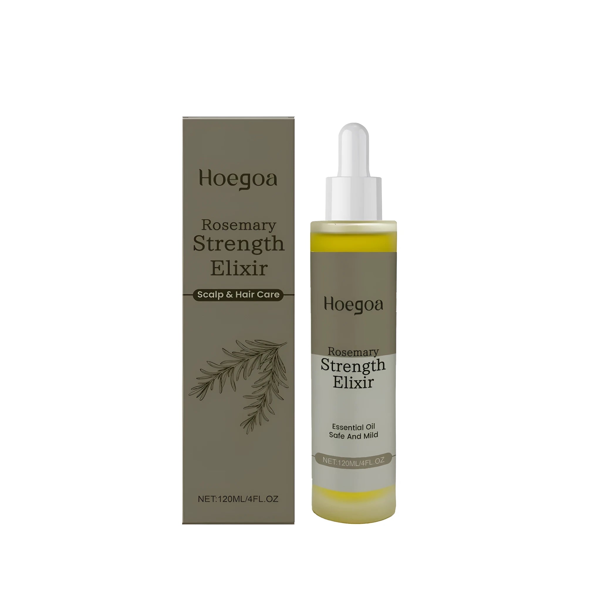 120ml bottle of Rosemary Hair Concentrate tonic with rosemary and ginger root oils