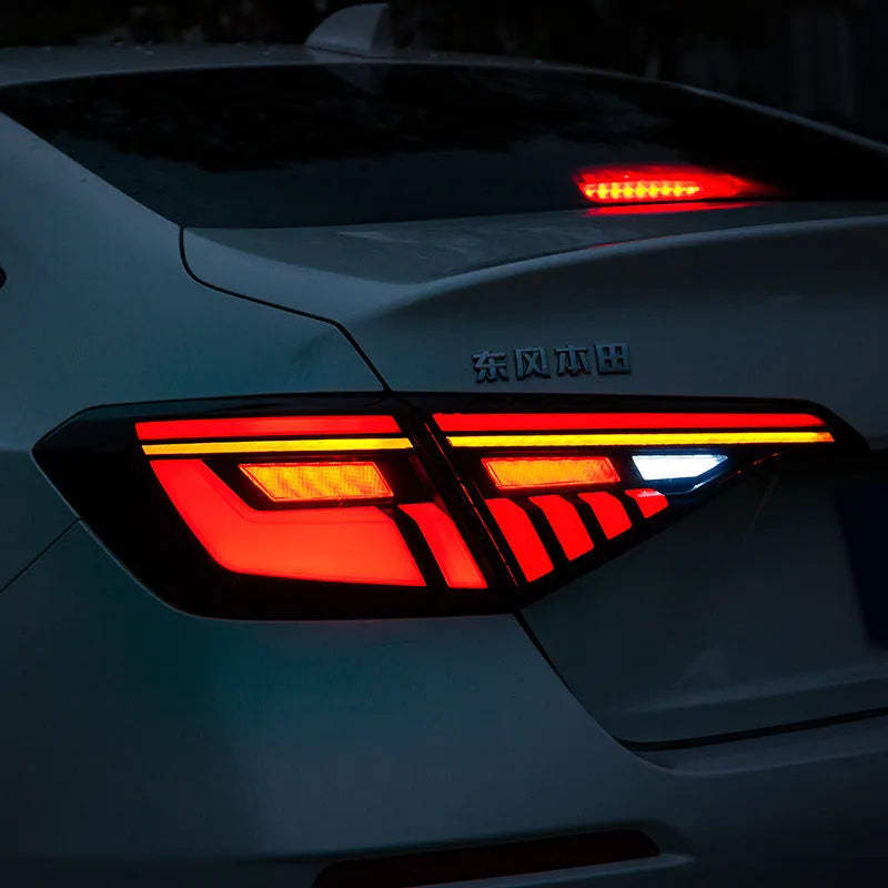 11th generation Honda Civic modified LED taillight assembly in black and red colour option.