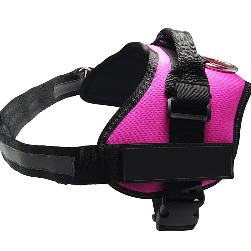 Adjustable reflective dog harness with no-pull design in multiple colour options