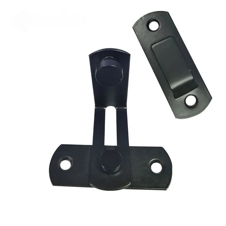 American style 90 degree sliding door hasp lock with steel shackle for warehouse or barn.