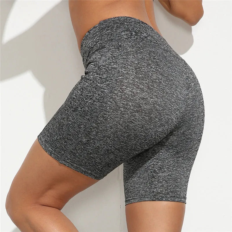 Printed yoga leggings for women in polyester-spandex blend, available in black blue grey red white sizes S to XL