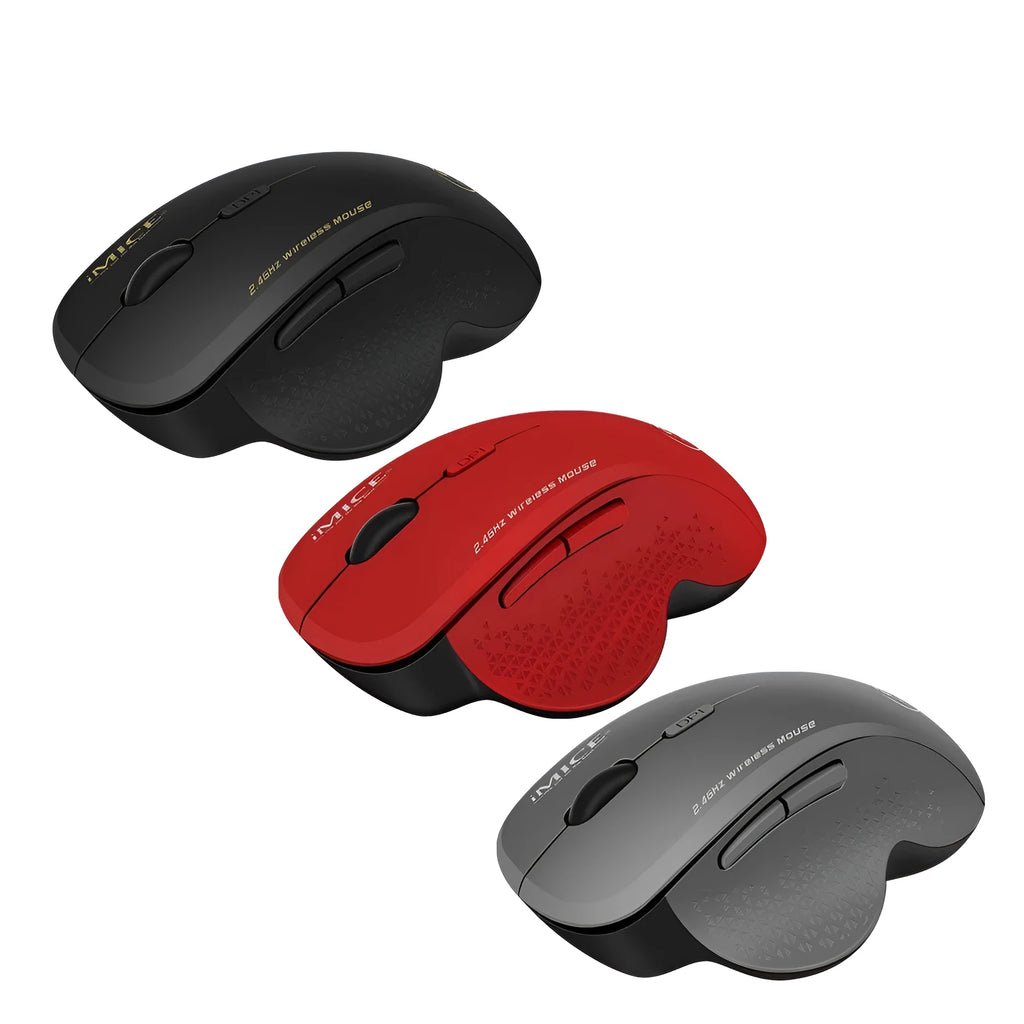 2.4G wireless mouse with 6 buttons in black, for laptop and notebook computers, 113x80x48mm