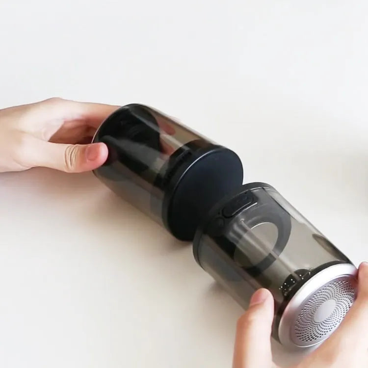 Transparent Bluetooth speaker with dual-radiation bass, magnetic suction cup, 65x80mm, black finish