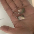 Women's geometric shell earrings in rectangular or square shape, retro natural style.