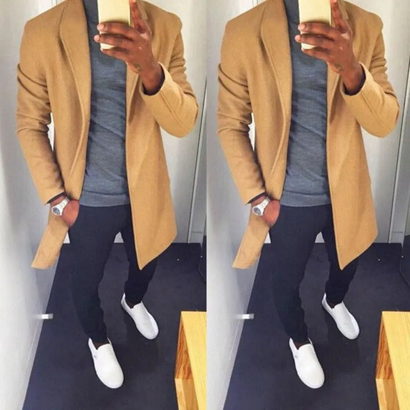 Men's windbreaker jacket T-shirt in woolen cloth, available in Black, Grey, Wine Red, Yellow, sizes M to 3XL