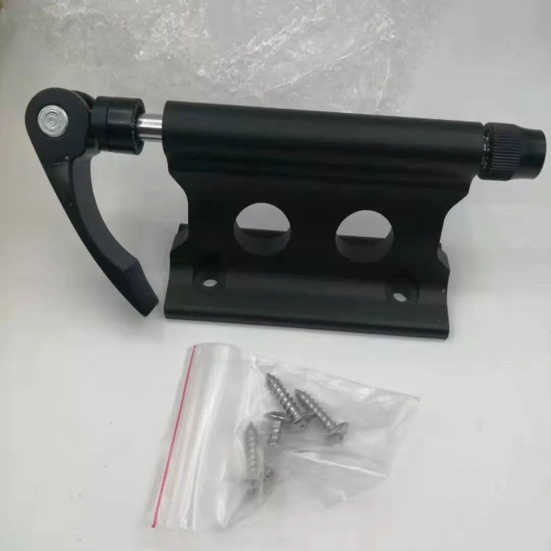 Silver metal bicycle front fork quick release fixing clip for SUV accessory mounting