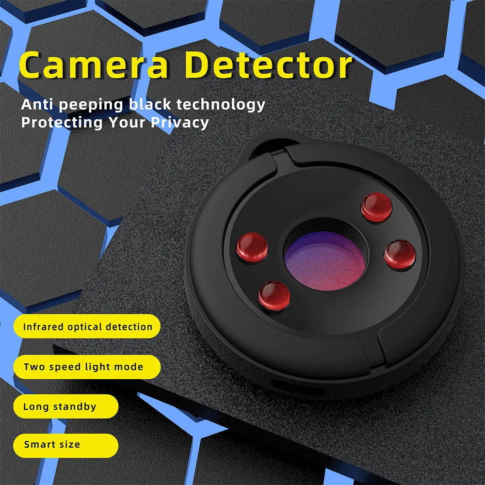 Compact infrared camera detector for hidden camera identification with 5-metre range