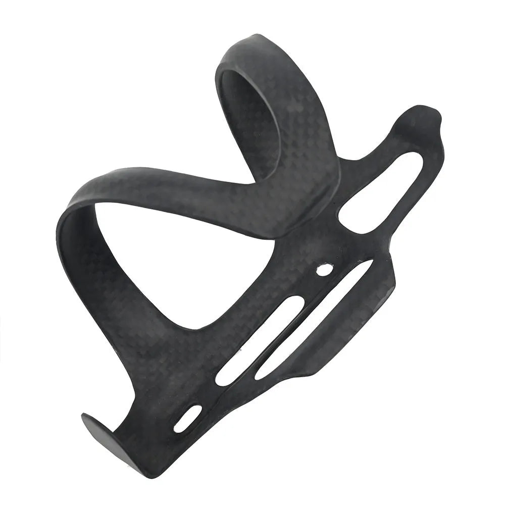 Black all-carbon fiber side pull kettle rack for mountain and road bikes showing Toray T700 material texture