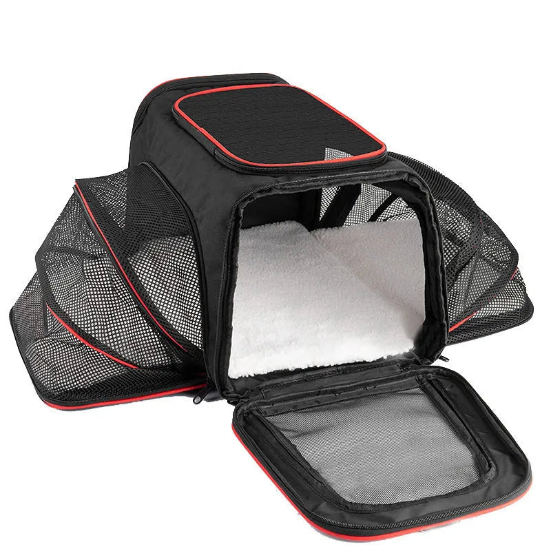 600D cation cat bag in small and large sizes with solid colour design