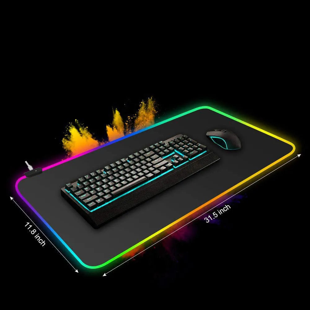 Starry Sky RGB luminous mouse pad with non-slip natural rubber base and USB cable