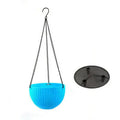 Injection-moulded plastic hanging basket with inner tank, 210mm diameter, 450mm chain