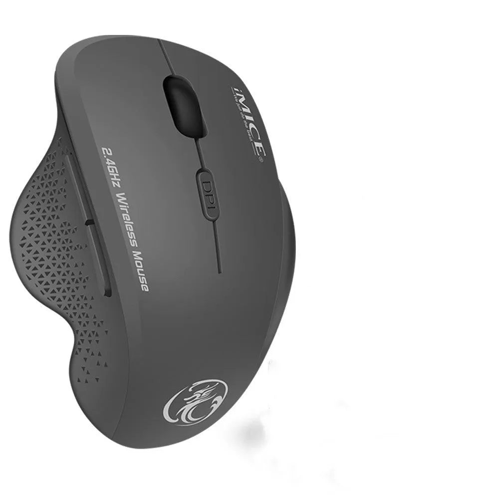 2.4G wireless mouse with 6 buttons in black, for laptop and notebook computers, 113x80x48mm