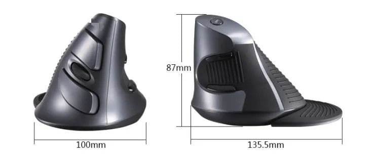M 618 wireless vertical ergonomic computer mouse in black or white with DPI switch