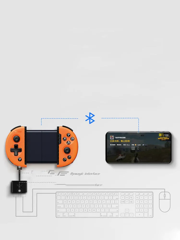 Feizhi Wee2T USB game controller with stretchable handle in midnight blue colour