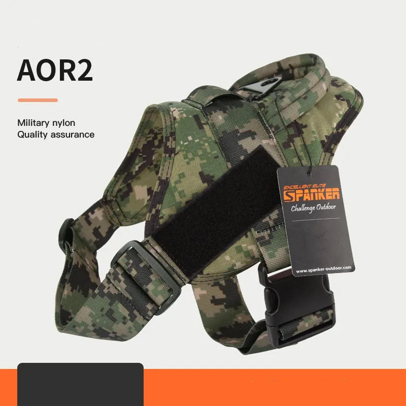 Large and medium dog harness made from 1050D nylon with UTX buckle, adjustable fit, available in Black
