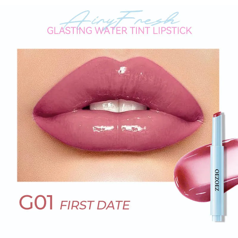 Moisturising lipstick in six colour options with 1.8g content and long-lasting formula