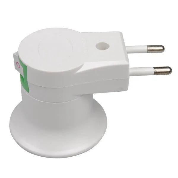 White E27 screw lamp holder wall adapter with switch control for AU EU or US electrical sockets