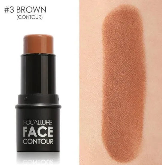 Four shade contouring highlighter stick for face, cheekbone, and jawline definition