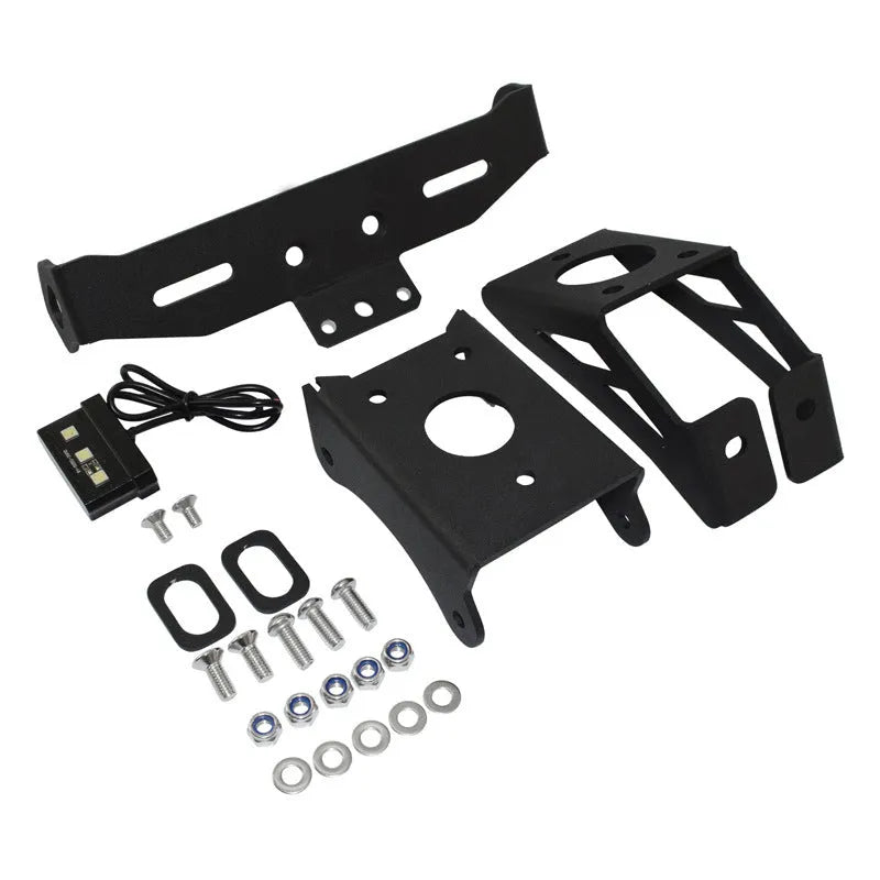 Black aluminium alloy Honda motorcycle rear licence plate holder for short tail modifications