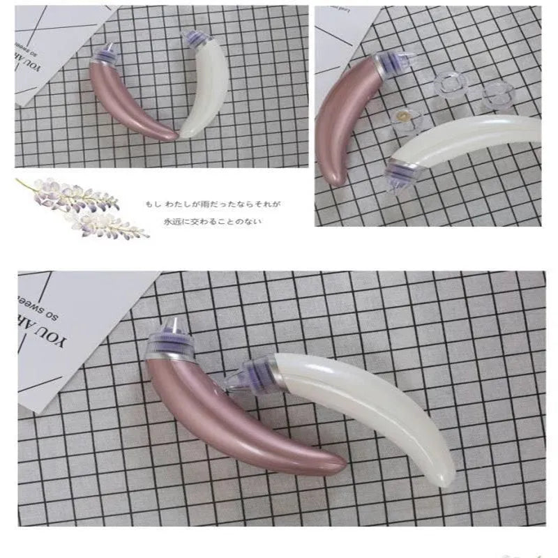 Rose gold and white electric blackhead suction instrument for facial pore cleaning