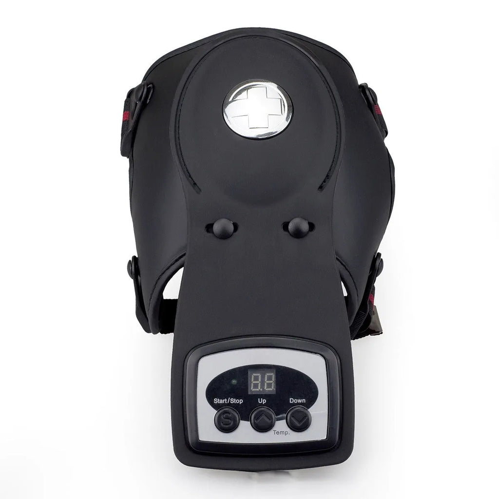 Knee and joint massager with infrared heat therapy, adjustable temperature control 45-65℃, includes knee and shoulder pads