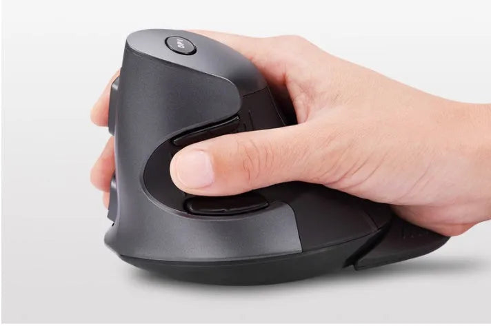M 618 wireless vertical ergonomic computer mouse in black or white with DPI switch