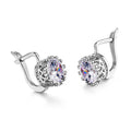 Korean retro crown ear clips for women with white diamond detailing on copper with rose gold or white gold colour finish
