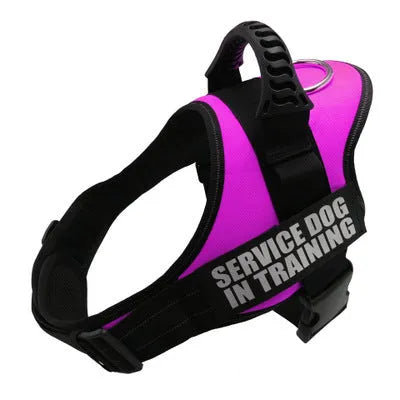 Adjustable reflective dog harness with no-pull design in multiple colour options