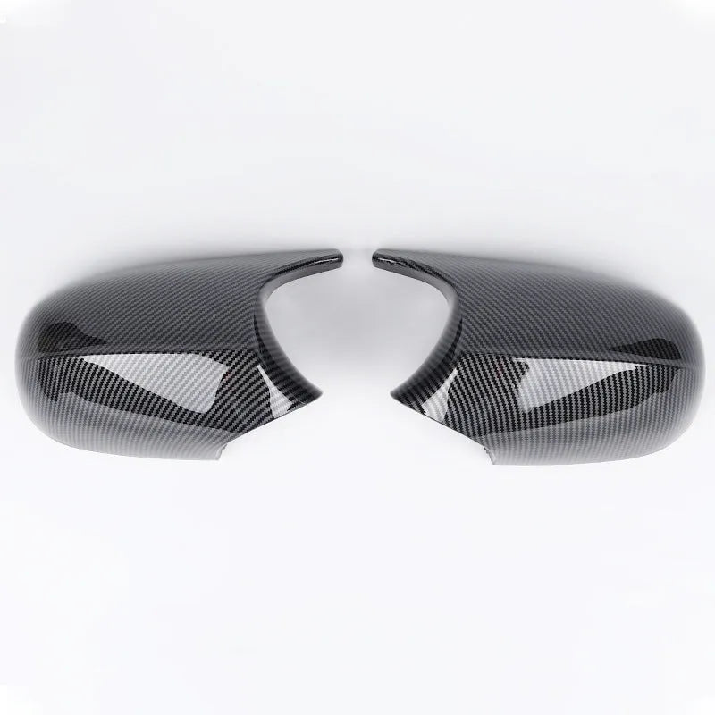 Pair of black ABS plastic rearview mirror shells for BMW 3 Series E90 replacement