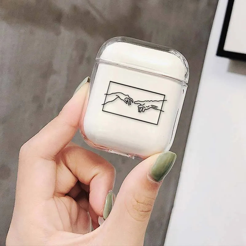 Transparent plastic protective cover for Apple AirPods and AirPods Pro charging case