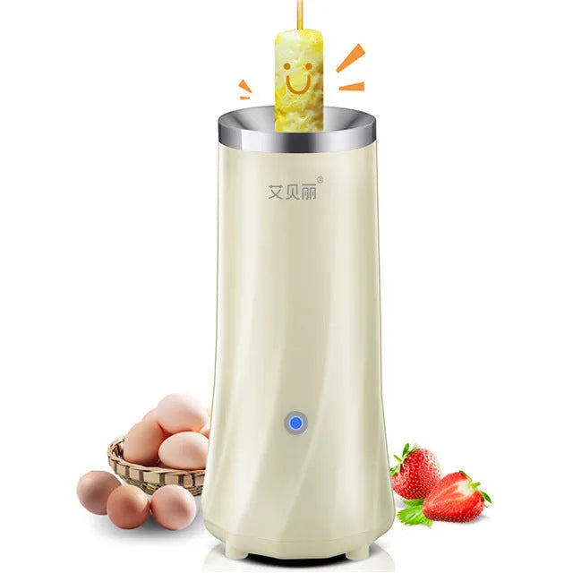 Beige white and green automatic mini breakfast machine with 50W power rating