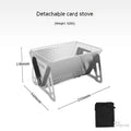 Large stainless steel folding barbecue oven with storage bag, suitable for outdoor grilling.