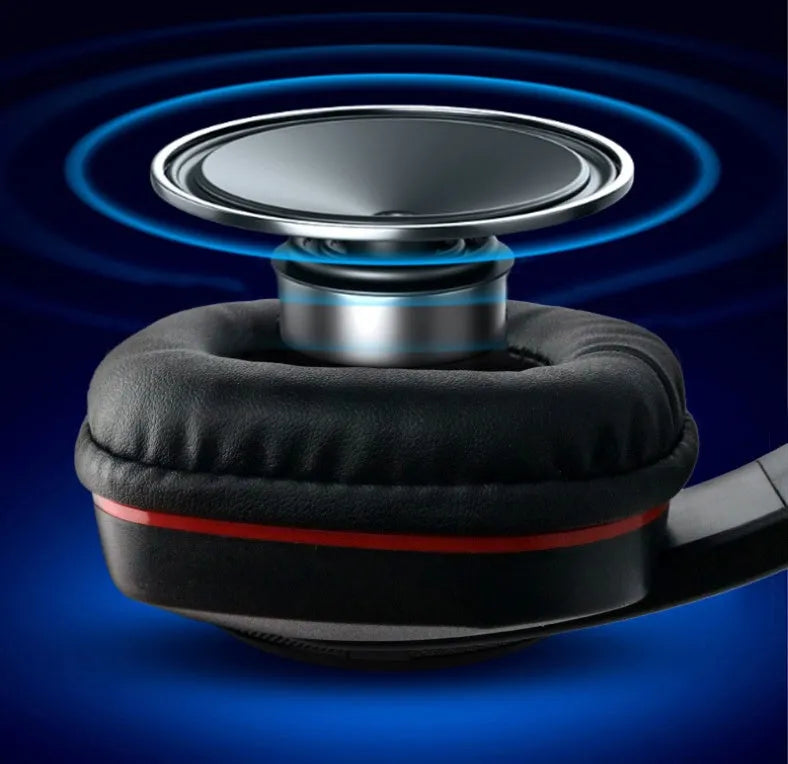 Black wired over-ear gaming headset with 40mm speakers and 6.3mm straight audio plug