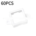 White plastic LED protective lampshade measuring 1.7cm by 6cm on a plain background.