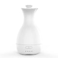 White or pink ultrasonic aroma diffuser vase with colourful LED night light and water tank.