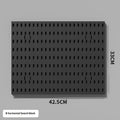 White punch-free wall storage rack with wire-wrap board for cable organisation