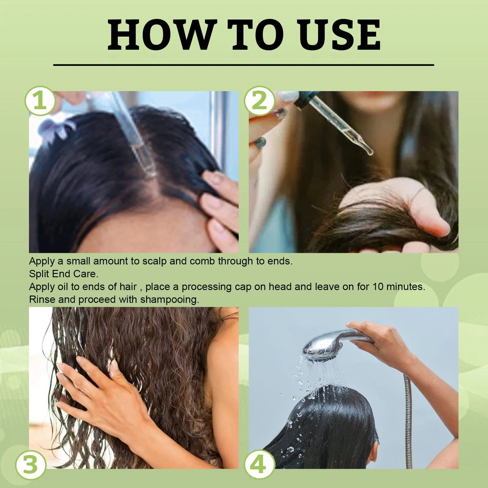 59ml bottle of Rosemary Mint Hair Growth Fluid for scalp massage and hair repair.