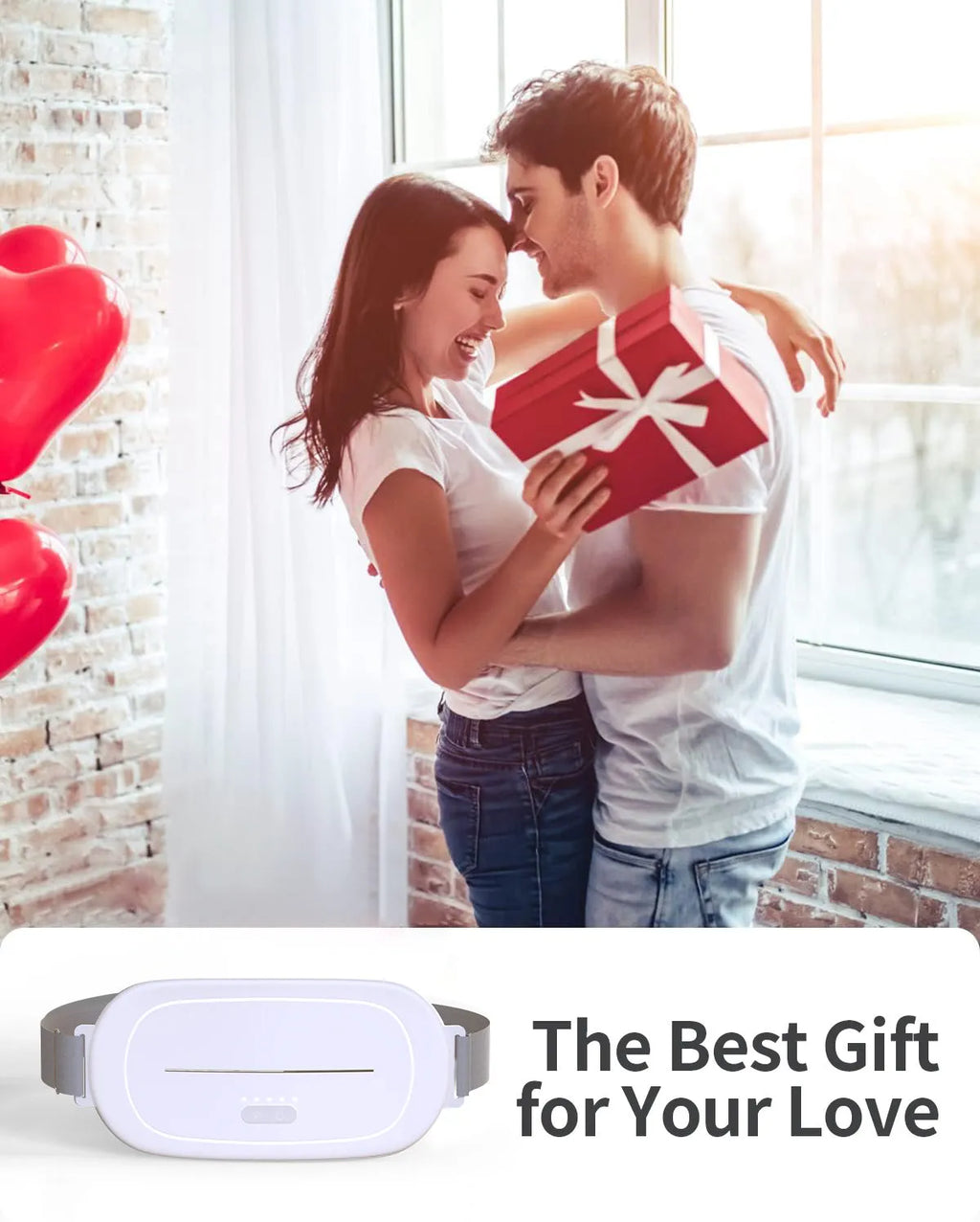 White uterine warming device for menstrual discomfort and postpartum recovery