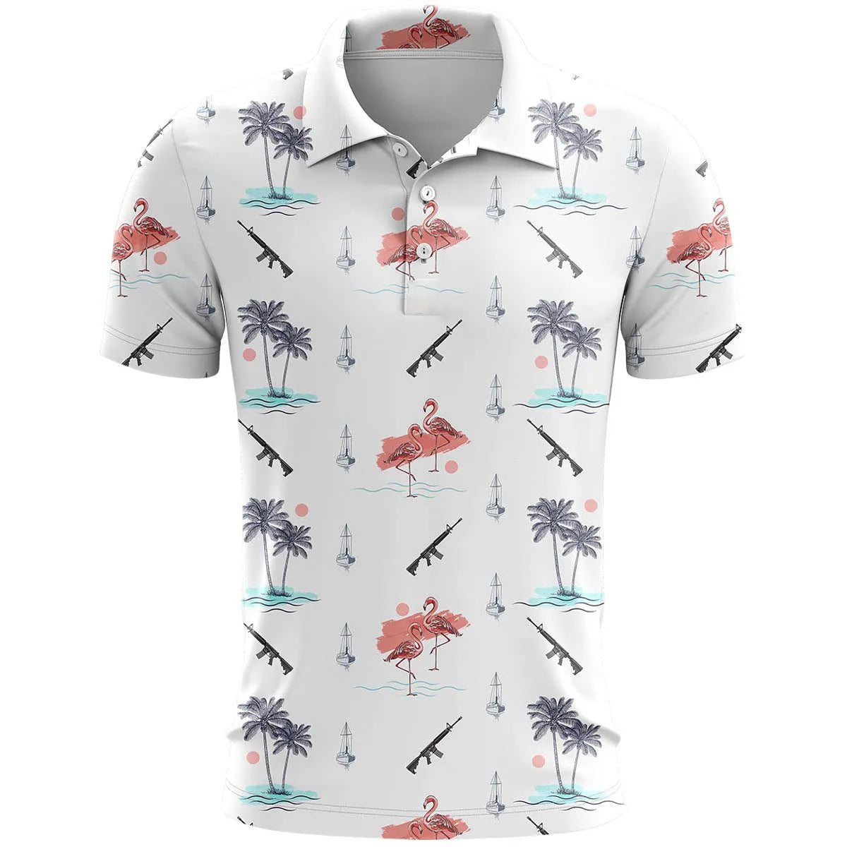 3D printed pattern sports short sleeve top in bird eye cloth fabric showing loose fit design