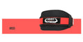 Nylon fitness weightlifting waistband support belt in black colour showing abdominal support design