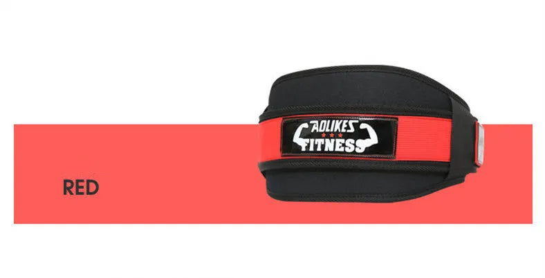 Nylon fitness weightlifting waistband support belt in black colour showing abdominal support design