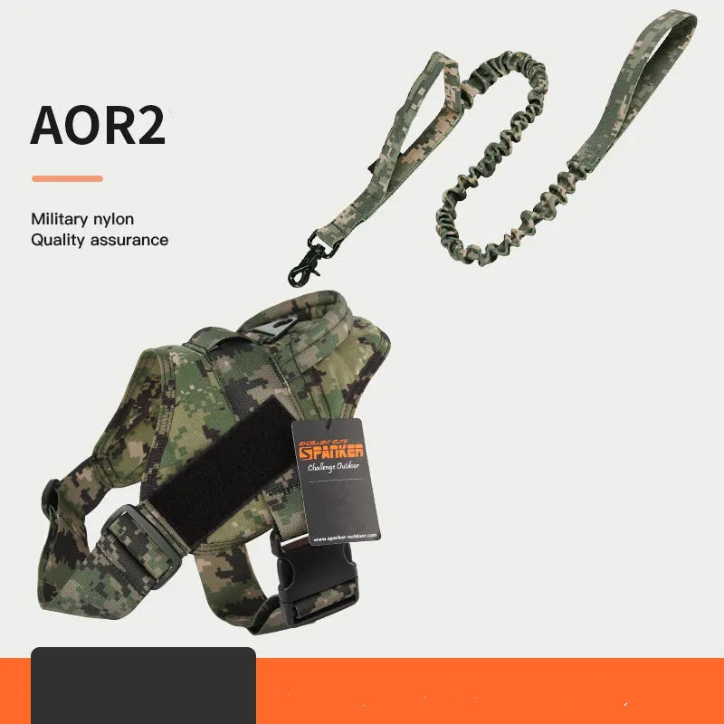 Large and medium dog harness made from 1050D nylon with UTX buckle, adjustable fit, available in Black