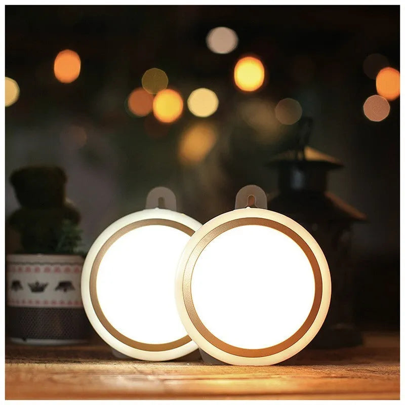 Smart body motion sensor LED light with infrared detection, 80mm diameter circular design